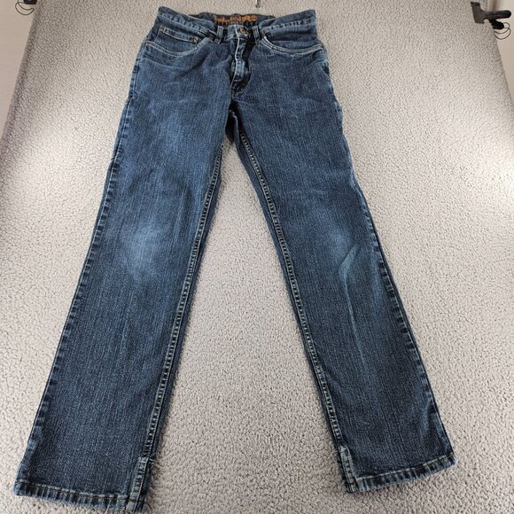 Timberland Pro Jeans Mens 32x34 Blue Straight Leg Workwear Heavy Denim - Picture 1 of 16